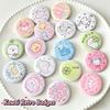 6Pcs Cute Cartoon Mini Cartoon Button Badge Kawaii Retro Girls Kids Backpack Pencil Bag Diy Decorative Brooch Pin Accessories