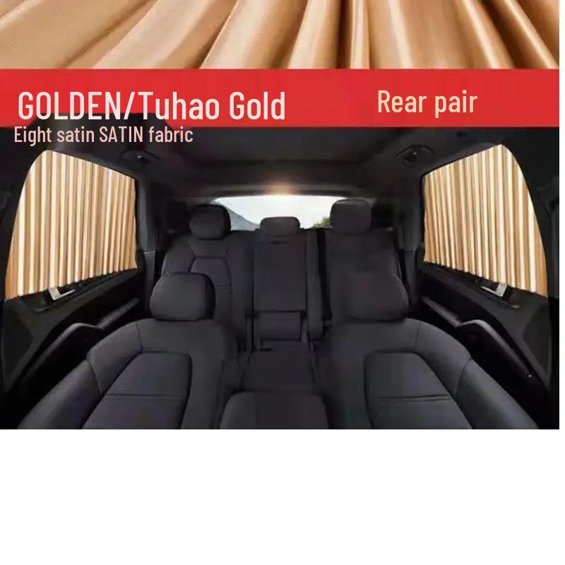 Magnetic Retractable Car Sunshade: Heat-Insulating Privacy Curtain for Windshield & Side Windows