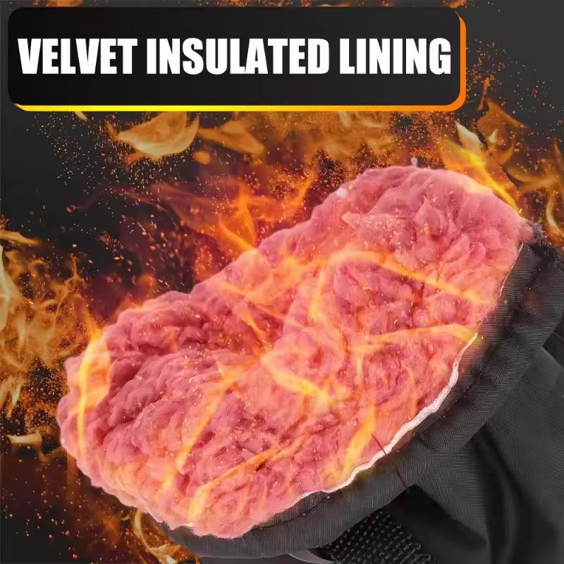 Unisex Snow Winter Skiing Gloves, Warm, Fleece, Thickened Anti-slip and Windproof Gloves