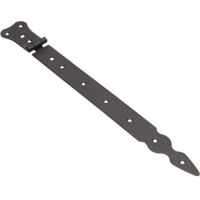 Lot of 2 KOTARBAU Door Hinges Door Hinge, Robust Construction Hardware, T-Hinge, Stainless, Black, 350 Mm