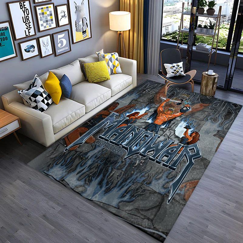 Manowar: Blood Kings carpet Doormat Living room and bedroom mats Dormitory decoration Bathroom mat Office chair cushion