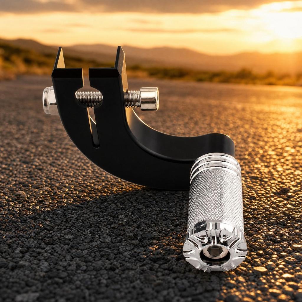 Motorcycle Move Lever with Split Clamp Bracket Black Foot Pedal Gear Custom Rear