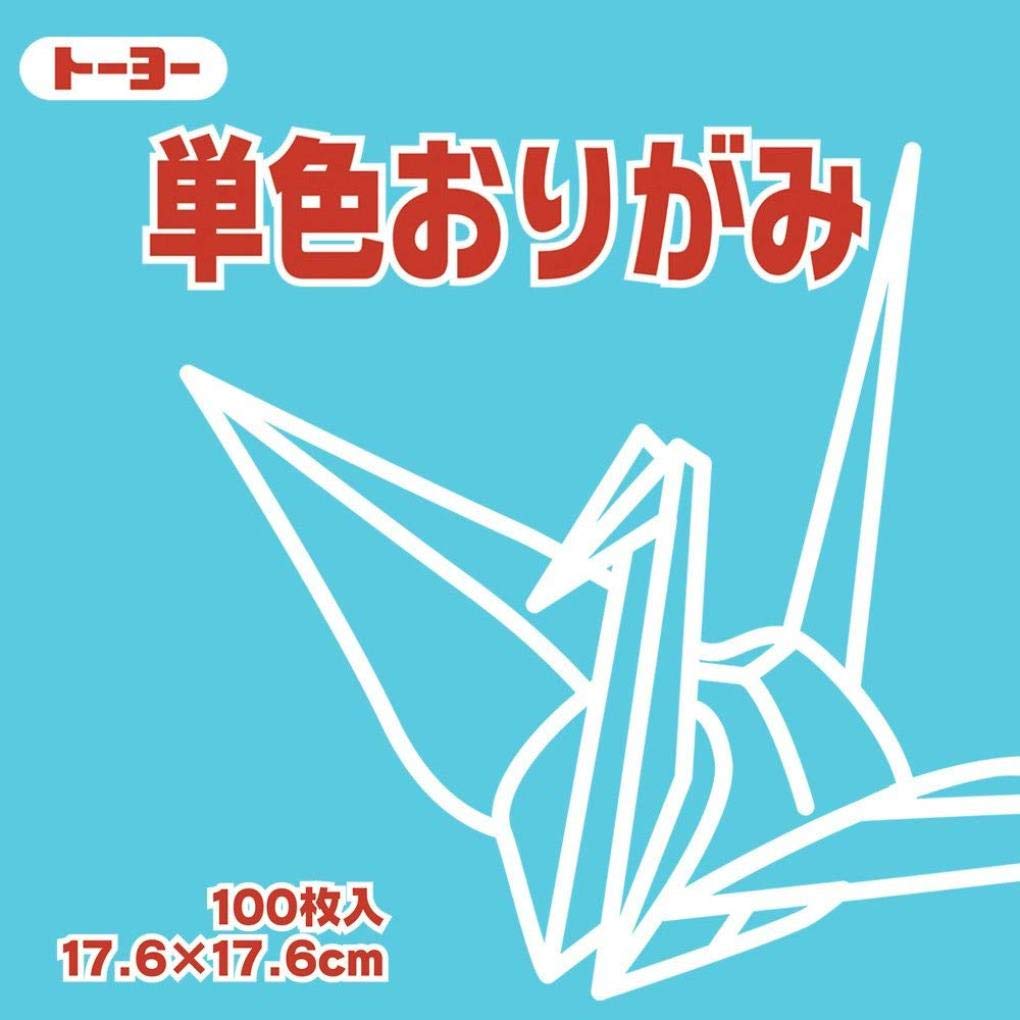 

Toyo Origami Origami Single Color Square Asagi 100 Sheets 065135 Single-sided 17.6cm