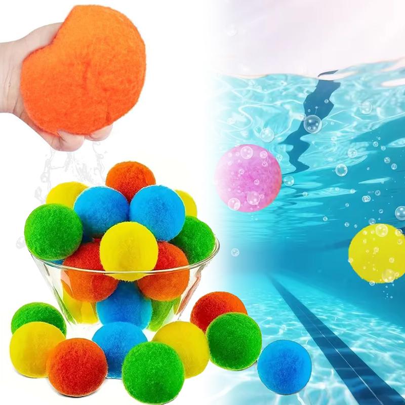 10-60 Stück Zufällige Farbe Wasser-Schwammbälle Sommer-Spiele Quetsch-Sprühball Schwimmbad Strand Hinterhof Hund Jagen Haustier Mitgebsel Zyf