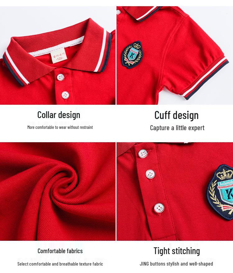 British Style Summer Kids' School Uniform Set - Boys & Girls Two-Piece Performance Wear