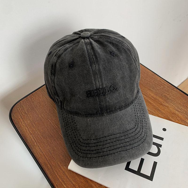 Fashion Solid Color Baseball Hat for Women Summer Cotton Letter Embeoirdery Peaked Duck Tongue Cap Girls Pink Outdoor Hat