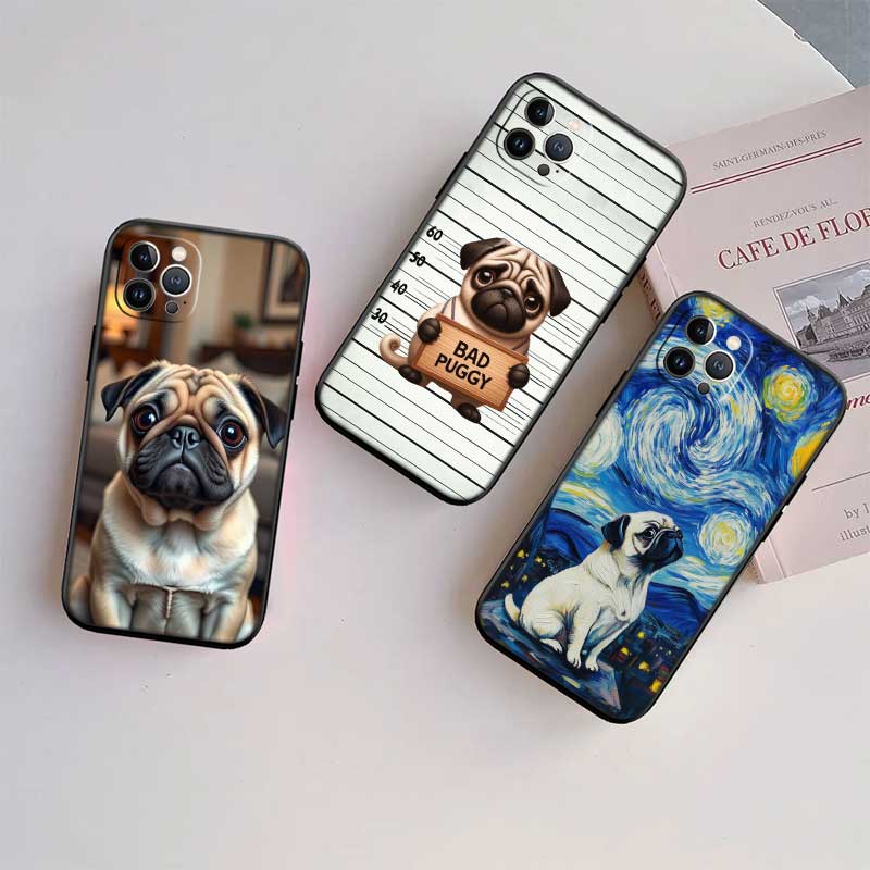 Cute Pug Dog New High-End Shell Phone Case for OPPO A3 Pro A72 A74 A76 A77 A77S A78 A79 A94 A95 A18 A40M A58