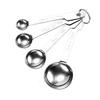 Vivi Bakie Measuring Spoons, 4-Piece8-Piece Set, Stainless Steel, Thick Handle, for Seasonings and Liquids, Compact and Easy Storage (4-Piece Set)