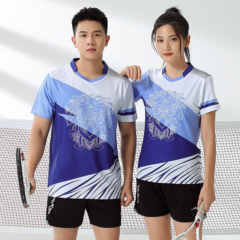 Unisex Quick-Dry Badminton Set Short Sleeve Sportswear Training Competition Running Basketball Volleyball Tennis