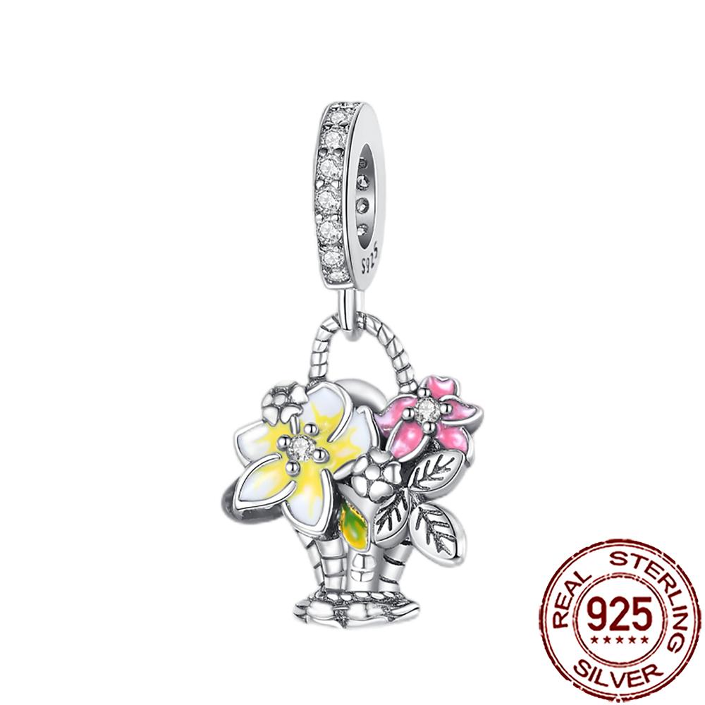 Spring New Charms Genuine Copper Floral Bee Firefly Style Butterfly Beads Fit Original Bracelet Necklace Handmade DIY Jewelry