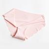 Ladies Sexy Solid Color  Ice Silk Seamless Wave Low-rise Panties