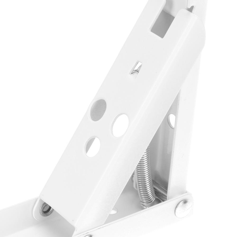 2pcs White Desk Hinge Cold Rolled Steel Folding Hinge Durable Shelf Bracket Storage