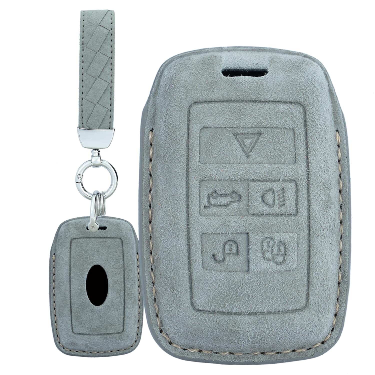 

TECART Эксклюзивный чехол для ключа Land Rover, 5 кнопок, Сумка для ключа, Кожа, Всесторонняя защита, Удобный синий