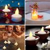 24/12Pc LED Candle Light Flameless Float Tealight Mini Electronic Candles Wedding Valentine Confession Props Decor Candle Light
