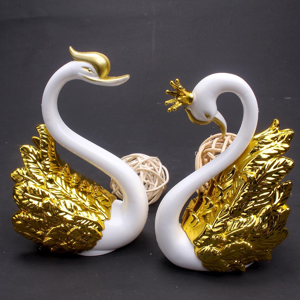 Mini Cigno Coppia Modello Figurina Da Collezione Interno Auto Decorazione Torta Nuziale Regalo di Nozze per Ospite Accessori per la Casa