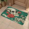 1PC Halloween skull Kitchen Rug Non-Slip Door Mat Pop design Bathroom Rug Bath Mat Carpet for Home Sink Laundry Decor