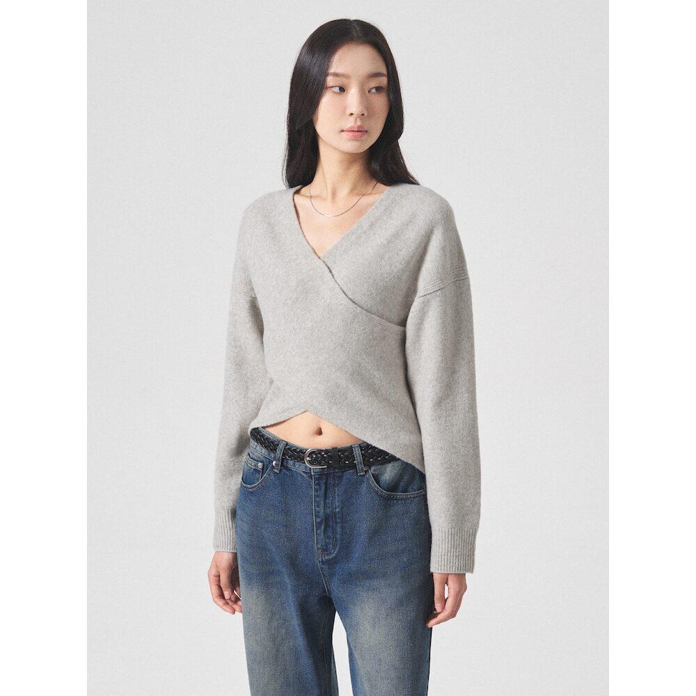 8SECONDS Front Wrap Pullover Grey