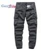 Cozy Up Cotton Workwear Pants, Loose Fitting Men's Elastic Waist Casual Pants
