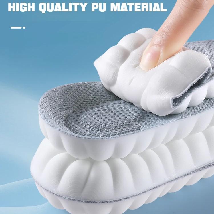 1 par 4D myke skosåler for føtter Plantar fasciitt såle Buestøtte Ortopediske innlegg Sport Støtdemping Skoputer