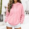 Women's Casual Zip Up Hoodie Sweatshirt Jacket with Pockets for Everyday Wear