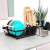 Large Standing Dish Drainer Plates Cutlery Black Metal 45 Cm