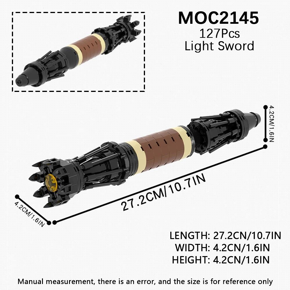 MOOXI Lightsaber MOC Bricks Set Dueling Blaster Laser Movie Space Wars Light Sword Hilt DIY Building Block Weapon Kids Toys Gift