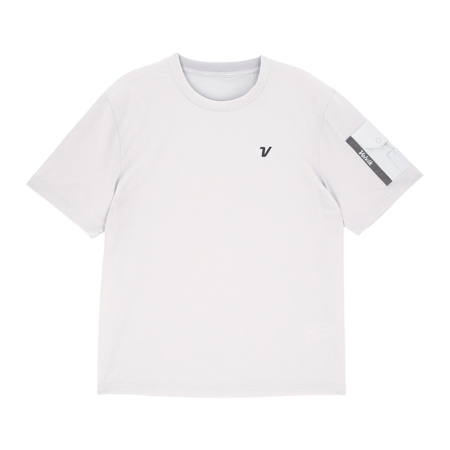 Volvik Golfwear Men S Golf Magic Hole Woven Mix Round Short Sleeve T-Shirt Vmtsp551_Lg Light Gray/100