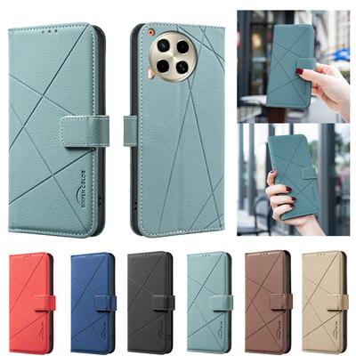 Starke magnetische Flip-Lederhülle für Tecno Camon 30 4G Camon 30 5G Hülle mit Kartenfach Ständer Brieftasche Hautfreundliche Funda