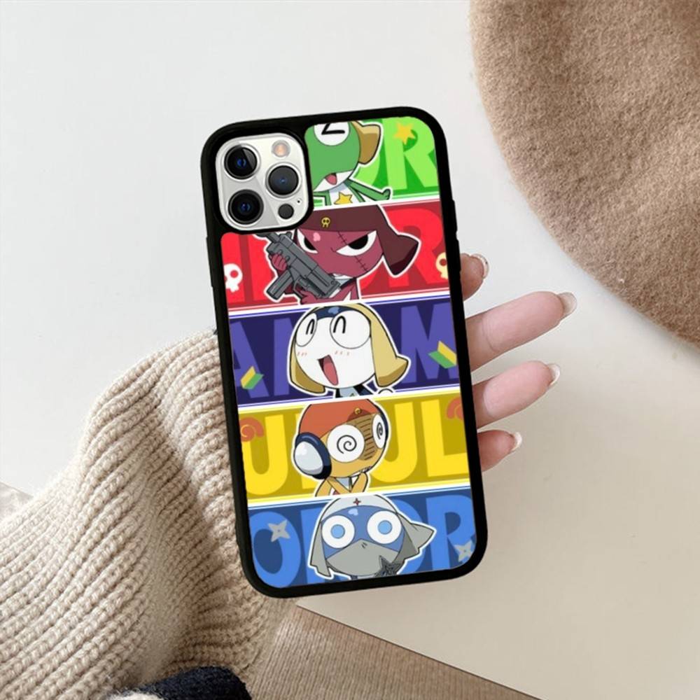 Keroro Frog Cool Gunsou Sergeant PC+TPU Phone Case For IPhone 17 16 15 14 PRO MAX 11 12 13 PLUS MINI Cover