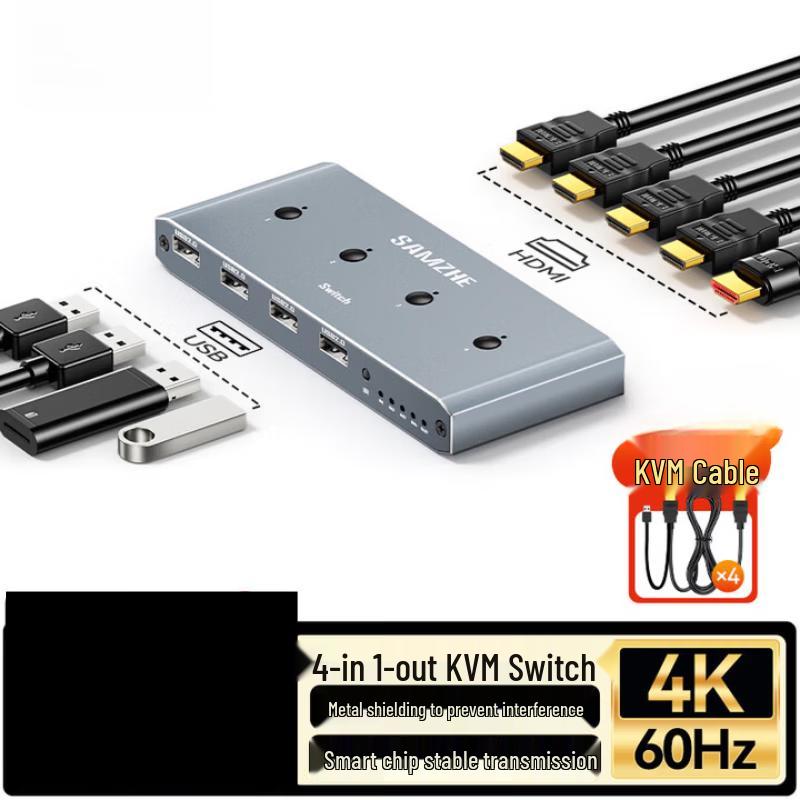 4-портовый KVM-переключатель HDMI LLHY