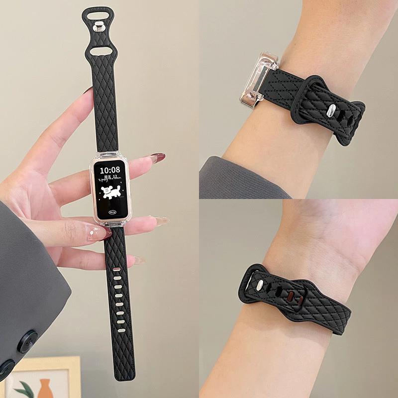 Watchband For Huawei Band 10/9/8 Accessories Silicone Braided Sport wristband pulseira correa bracelet+Case Huawei Band 10 Strap