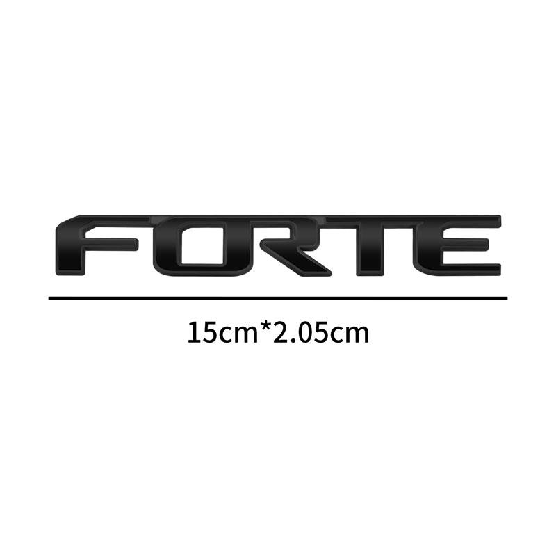 Car Styling 3D Chrome Metal FORTE Letter Logo Car Body Sticker Fender Side Emblem Rear Trunk Badge Decor Auto Accessories