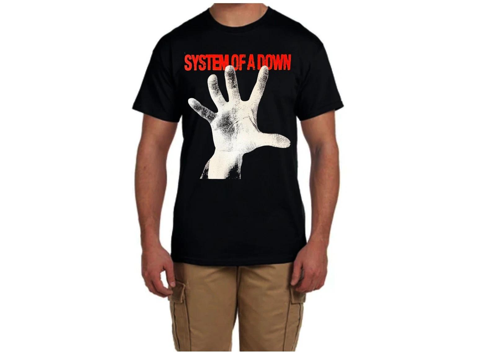System of a Down Hand Heavy Metal Band Men s Black T-Shirt XL