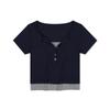 MOAA Layered Henley Tee (Navy)