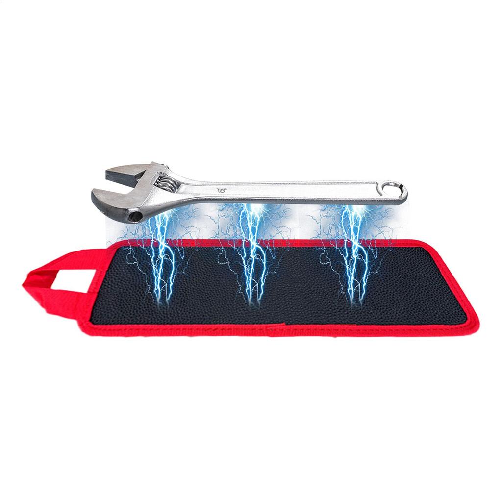 Magnetic Tool Holder Pad Magnetic Parts Holder Tray with Handles Flexible Tool Organizer Mat for Garage Car Repair Workshop