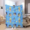 Bluey Blanket Suitable All Seasons Soft Comfortable Sofa Office Home Blanket Holiday Birthday Gift Bluey 128 140
