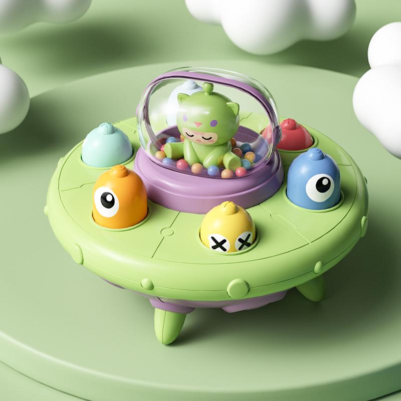 Children s Educational Whack-a-Mole Flying Saucer Toy for Hand Exercise