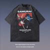Guochao Gewaschenes Altes Animations-T-Shirt Kurzarm Herren und Damen Amerikanischer Retro Street Hip-Hop Trendiges Paar Halbarm