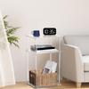 Side Table Transparent Acrylic Tall End Tables for Small Spaces Multi-Functional Organizer Shelf for Hotel Dormitory