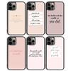 Simple mot phrase anglaise inspirante Coque de téléphone pour iPhone 17 Air 16 15 14 13 11 12 Pro Max Plus Coque