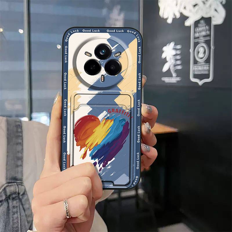 

защитный Мягкий чехол Чехол для телефона Для Realme14 Pro+ Глобальный/Китай Пыленепроницаемый Прочный Модный дизайн ТПУ Граффити Водонепроницаемый Realme14 Pro+ Global/Chin