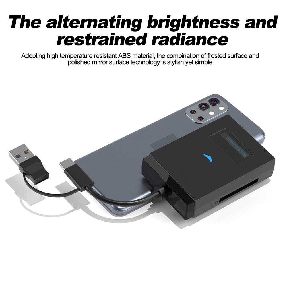 M.2 NVMe NGFF SSD Enclosure 10Gbps USB 3.1 To M.2 NVMe NGFF SSD Hard Drive Adapter Converter Support SD TF Card Reader Direct insertion