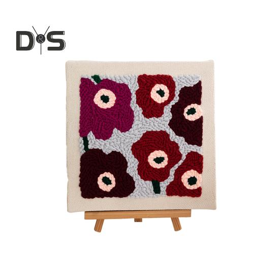 

Комплект игл для пробивания швов, полный комплект ниток для пробивания швов, набор игл для цветочного узора, наборы игл для пробивания швов для взрослых начинающих A пурпурно красный