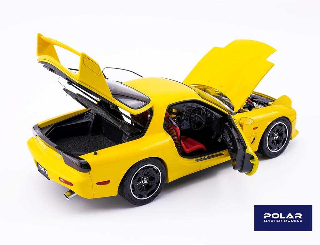 POLAR MASTER MODELS 1/18 Scale Mazda RX7 Speed Yellow Finished Product PLM22-002-1