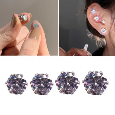 Orecchini a Bottone Magnetici Orecchini a Bottone Magnetici Orecchini a Clip di Facile Utilizzo Orecchini Senza Foratura Gioielli per Orecchie Adulti Materiale in Lega