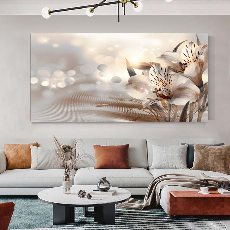 Canvas Prints Pictures Living Room Wall Art Lilies Flowers Painting Home Decor Modular Beautiful Floral Poster