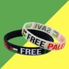 Free Palestine Commemorative Silicone Bracelet With Geometric Design Environmentally Friendly