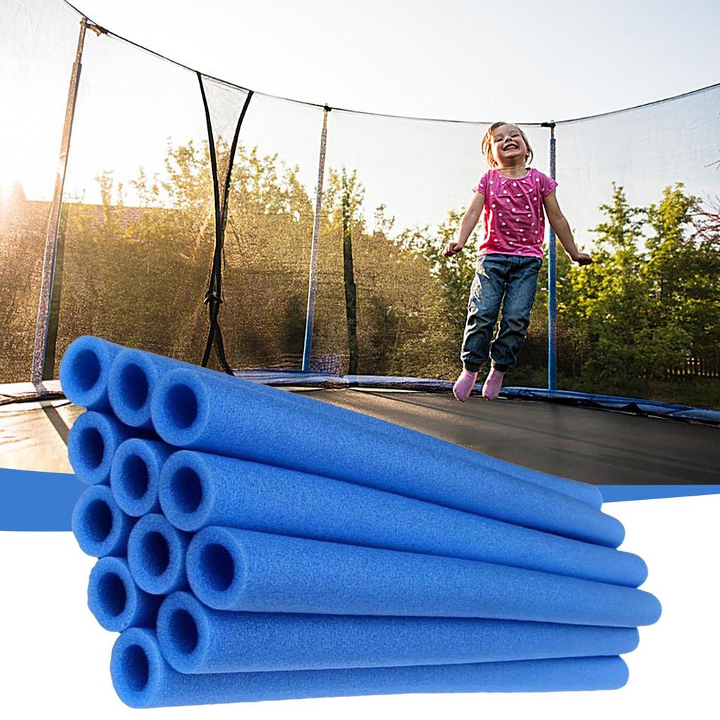 Replacement Trampoline Poles 12 pieces 40cm Round Tube Trampoline Foam Cover Waterproof Tube Padding Replacement Part for Indoor