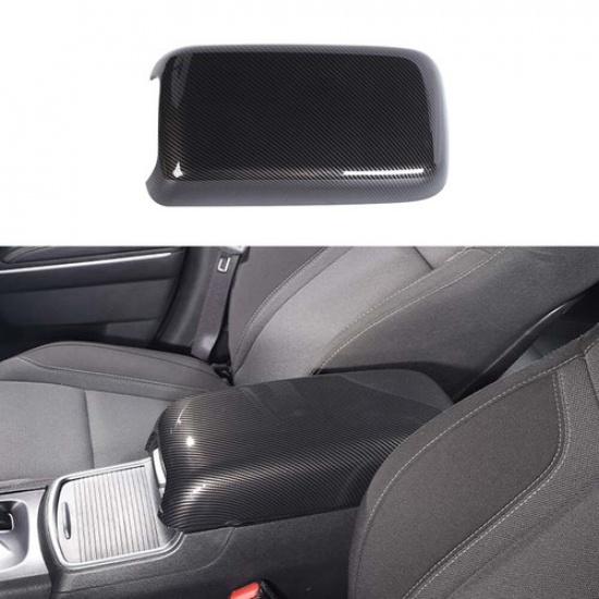 Carbon Fiber Armrest Box Panel Decor Trim Cover For Charger/Chrysler 300C 2011+