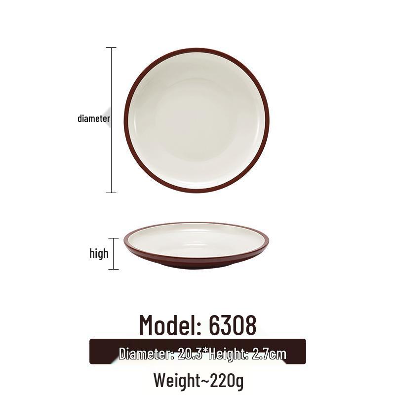 Melamine Round Plate - Imitation Porcelain Dinnerware for Restaurants and Hotels